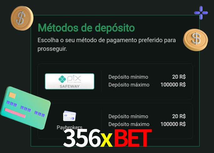 O cassino 356xbet oferece uma grande variedade de métodos de pagamento